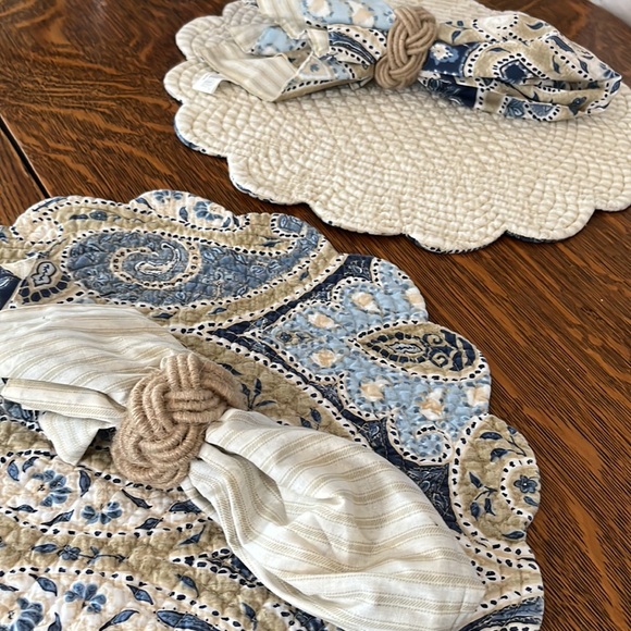 C&F Dining Cf Quilted Placemats And Matching Napkins Poshmark